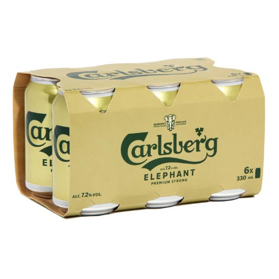 Carlsberg Elephant Premium Strong 7.2% Cans 6x330ml