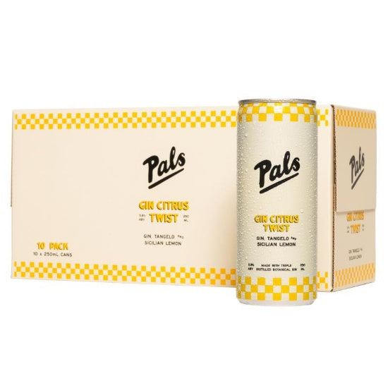 Pals Gin Citrus Twist Tangelo & Sicilian Lemon 5.8% Cans 10x250ml