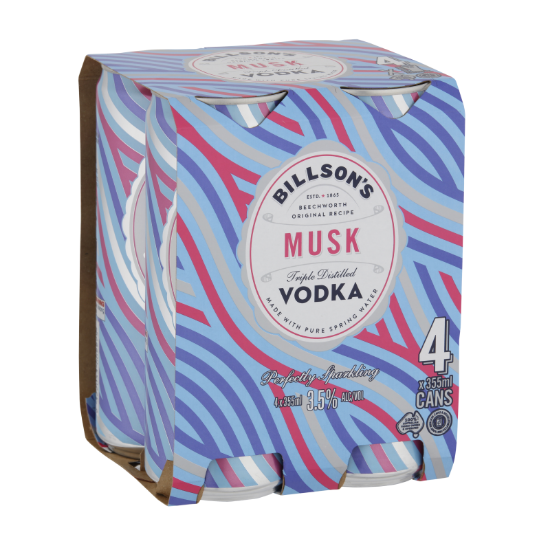 Billson's Vodka with Musk 3.5% Cans 4x355ml