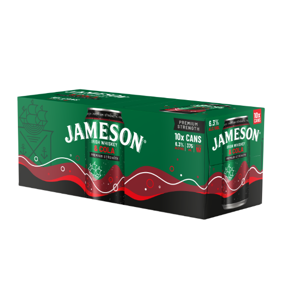 Jameson & Cola Premium Strength 6.3% Cans 10x375ml