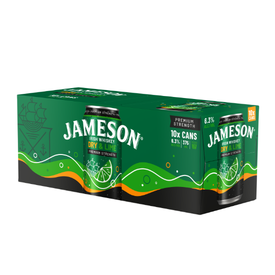 Jameson Dry & Lime 6.3% Cans 10x375ml