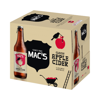 Mac's Cloudy Apple Cider Bottles 12x330ml