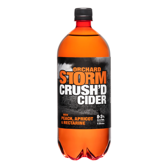 Orchard Storm Crush'd Cider Peach Apricot Nectarine PET Bottle 1.25 LT