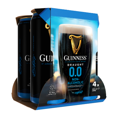 Guinness Draught 0.0 Non-Alcoholic Cans 4x440ml