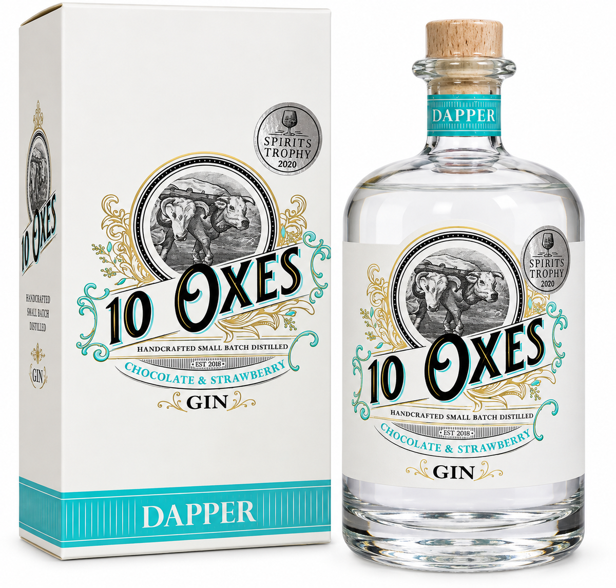 10 Oxes Chocolate & Strawberry Gin (750ml)