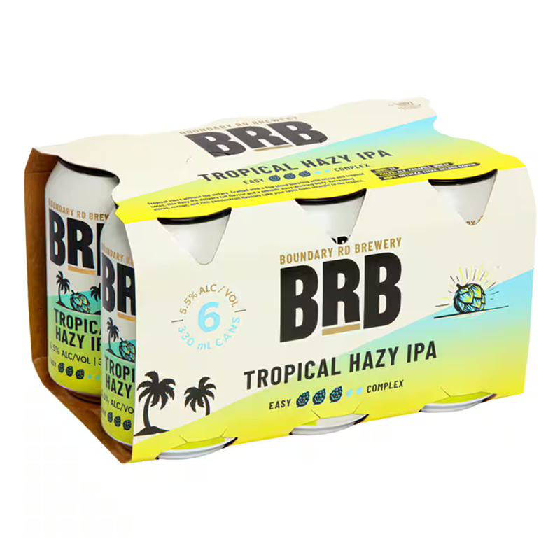 Boundary Road Brewery Tropical Hazy IPA Cans 6x330ml