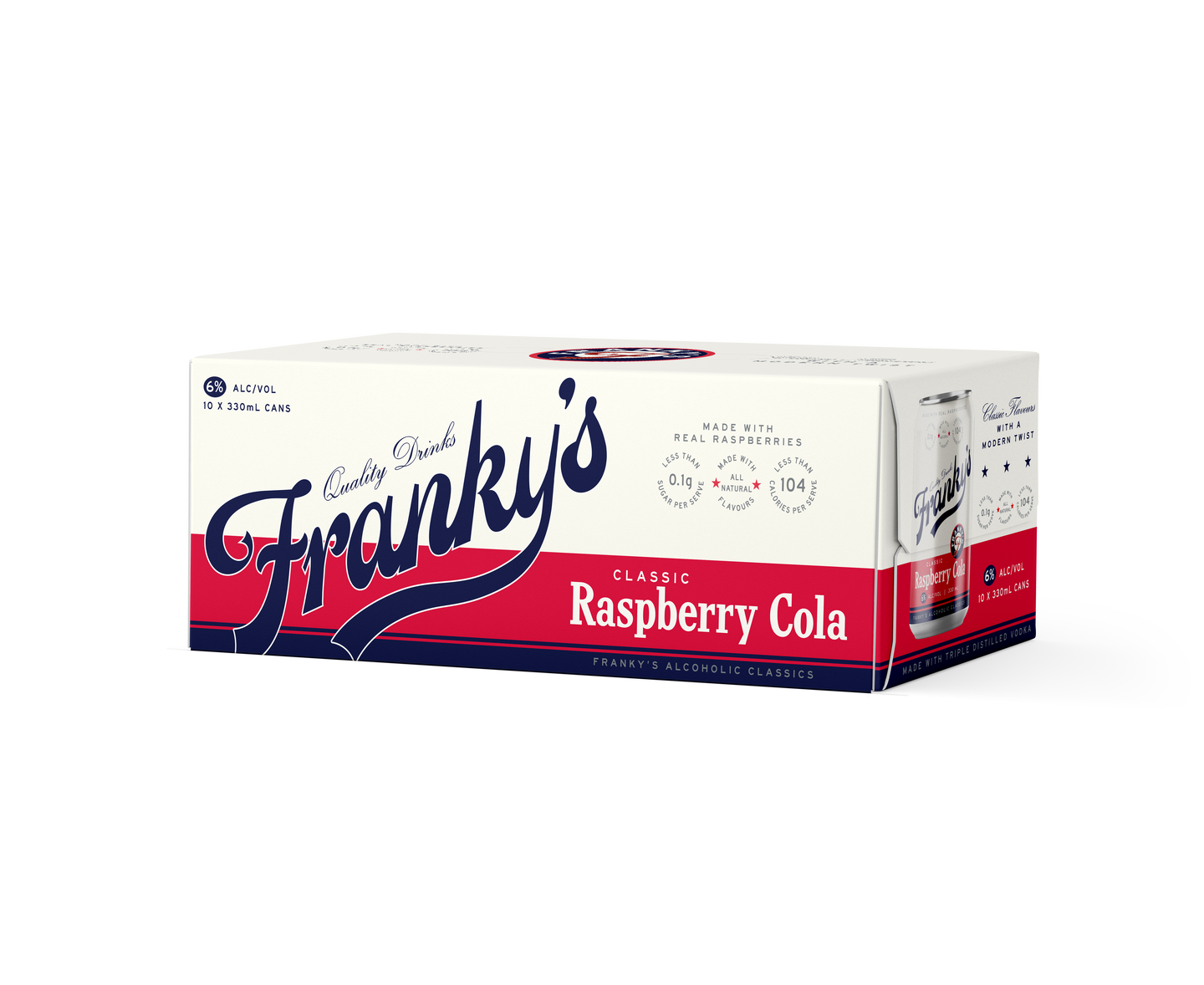 Franky's Raspberry Cola 6% 10 Pack Cans 330ml