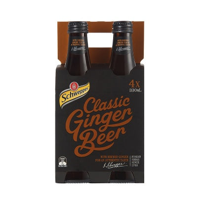 Schweppes Classic Ginger Beer Bottles 4x330ml