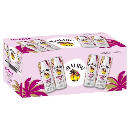 Malibu Passion Fruit Flavour 4% Cans 10x250ml