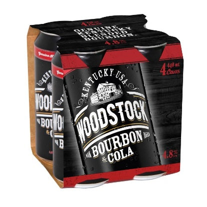 WOODSTOCK BOURBON COLA 440ml 4.8% CAN