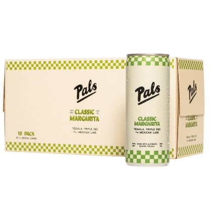 Pals Classic Margarita Tequila, Triple Sec & Lime 5.8% Cans 10x250ml