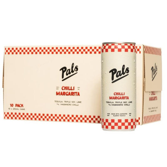 Pals Chilli Margarita Tequila, Triple Sec & Lime 5.8% Cans 10x250ml