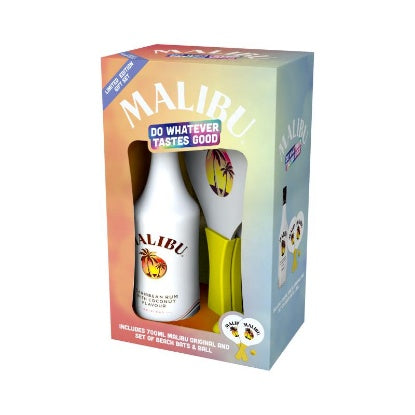 Malibu Original Coconut Rum Liqueur & Beach Bats Gift Pack 700ml