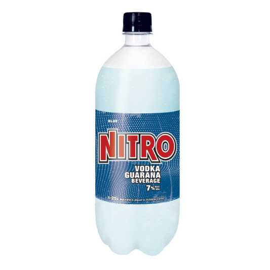 Nitro Blue Vodka Guarana Beverage 7% PET Bottle 1.25 LT