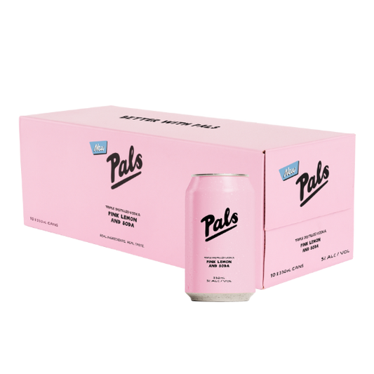 Pals Vodka, Pink Lemon & Soda 5% Cans 10x330ml