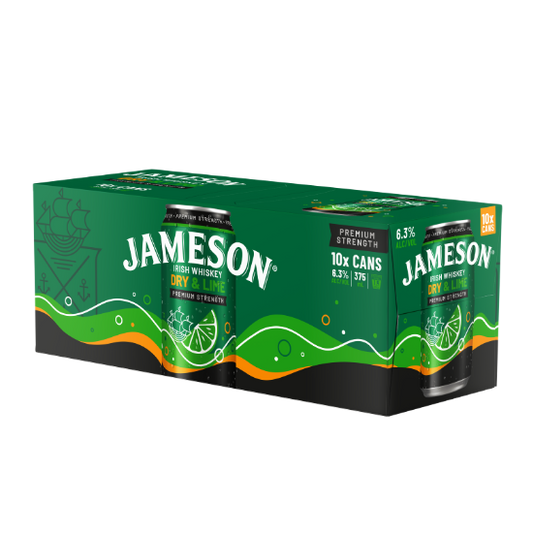 Jameson Dry & Lime 6.3% Cans 10x375ml