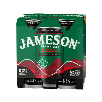 Jameson Raw Cola 4pk 375ml 6.3% Cans