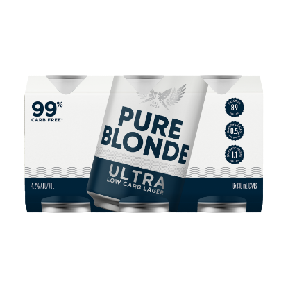 Pure Blonde Ultra Low Carb Lager Cans 6x330ml