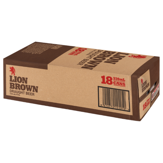 Lion Brown Cans 18x330ml