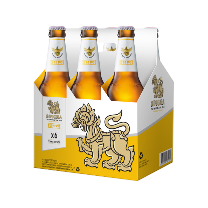 Singha Beer Bottles 6x330ml