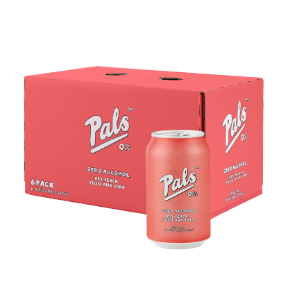 Pals 0% Red Peach, Yuzu Cans 6x330ml