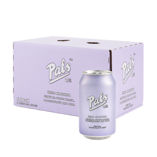 Pals 0% Central Otago Peach, Passionfruit Cans 6x330ml