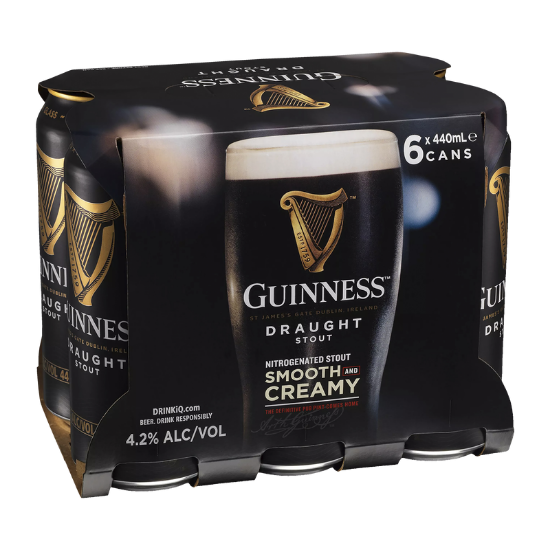 Guinness Draught Stout Cans 6x440ml