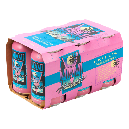 Miami Wine Cooler Peach & Guava 5% Cans 6x330ml