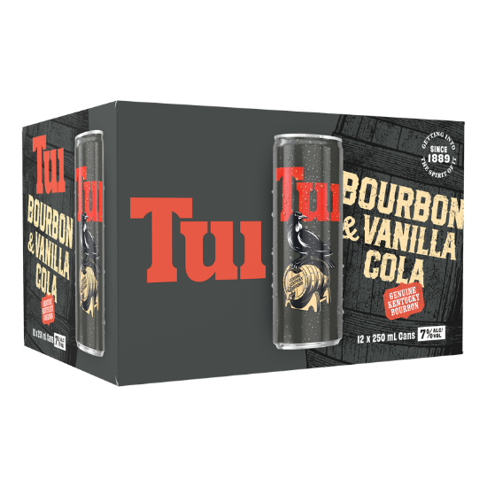 Tui Bourbon & Vanilla Cola 7% Cans 12x250ml