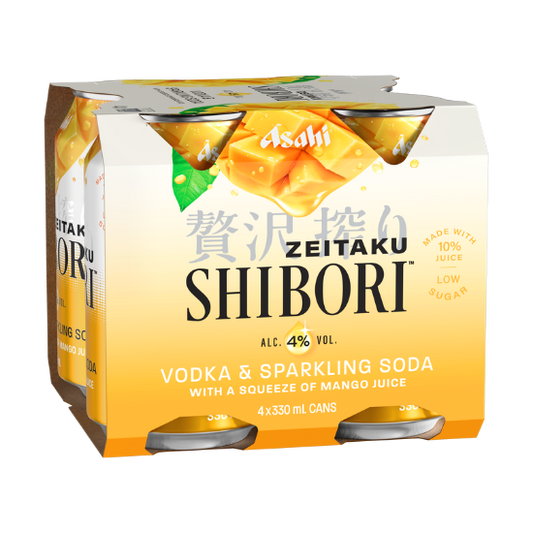 Asahi Zeitaku Shibori Vodka & Soda Mango 4% Cans 4x330ml