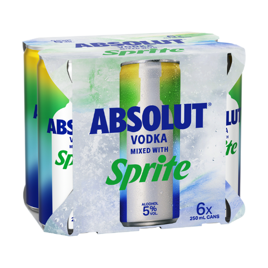 Absolut Vodka with Sprite 5% Cans 6x250ml