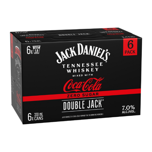 Jack Daniel's Double Jack with Coca-Cola Zero Sugar 7% Cans 6x330ml