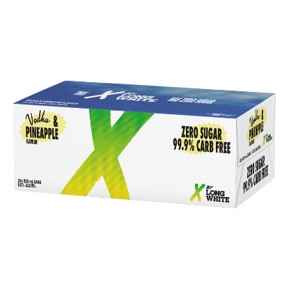 X by Long White Pineapple 5% Cans 10x330ml