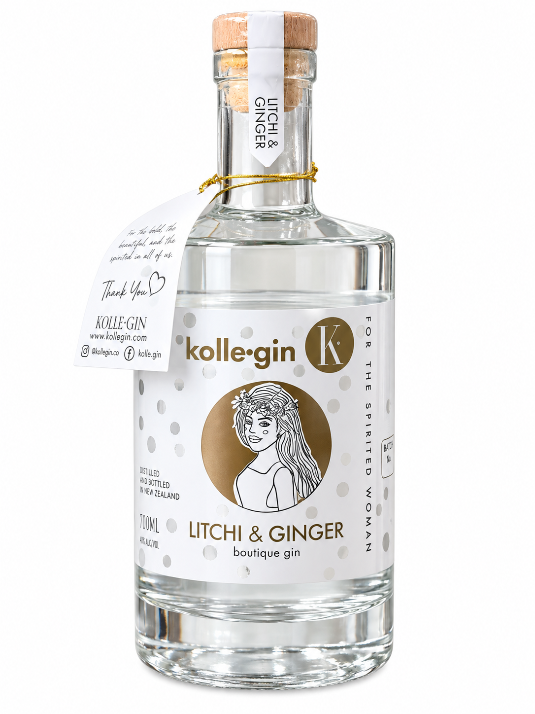 Kolle Gin Litchi & Ginger – Boutique Gin (700ml)