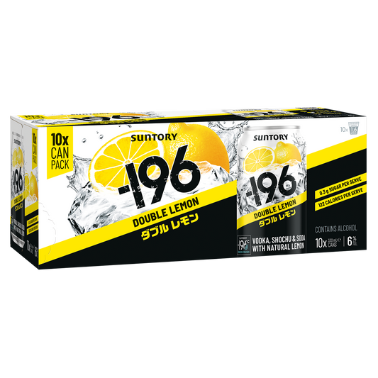 196 Double Lemon 6% 10 Pack Cans 330ml
