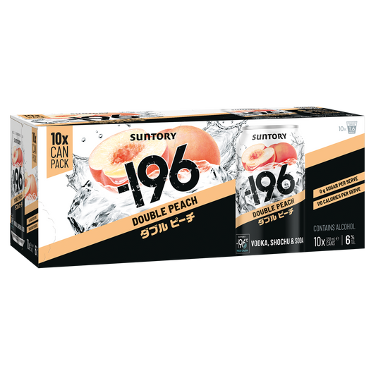 196 Double Peach 6% 10 Pack Cans 330ml