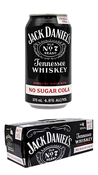JACK DANIELS RTD & No Sugar Cola CAN 375ml