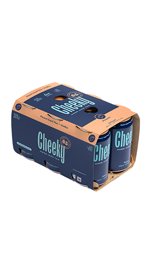 Cheeky Hard Iced Tea Peach 6.5% 330ml 6PK CAN