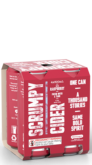 Scrumpy Raspberry 8.2% 500ml 4pk Can