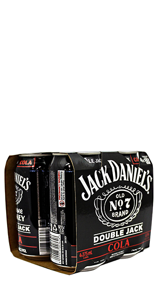 JACK DANIELS RTD Double Jack & Cola 4 Pack CAN 375ml