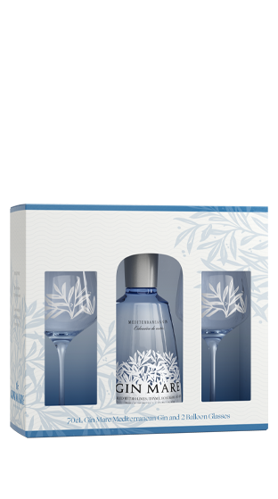 GIN MARE 2 BALLOON GLASS GIFTPACK 700ML