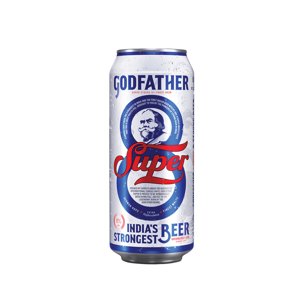 GODFATHER SUPER STRONG BEER 8% CANS 4PK 500ML