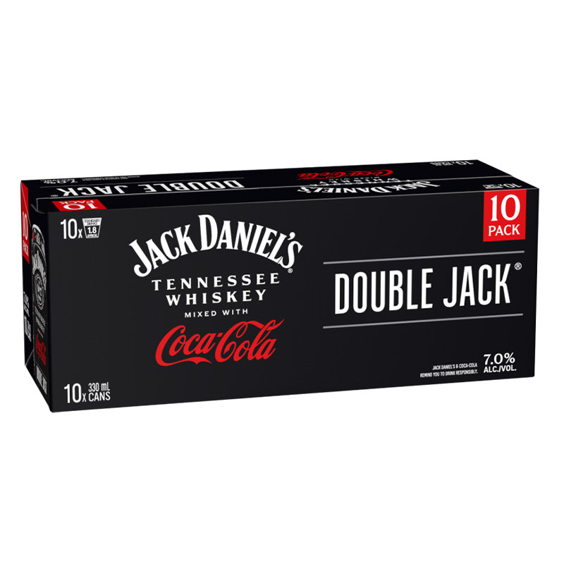 Jack Daniel’s Double Jack & Coca Cola 7% 330ml 10pk cans
