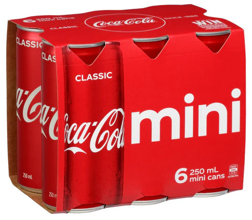 Coca-Cola Classic Mini Cans 6x250ml
