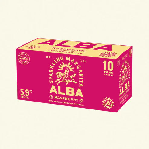 Alba Raspberry Sparkling Margarita 5.9% 250ml 10pk