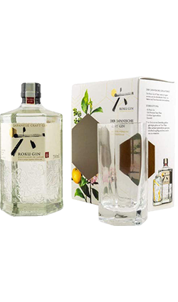 Roku Gin 700ml + Glass  gift pack