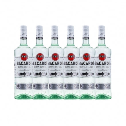 Bacardi White Rum 1L 6 Bottles Case Deal