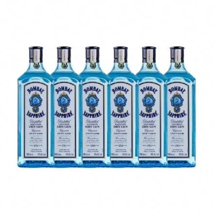 Bombay Sapphire Gin 1L 6 Bottles Case Deal