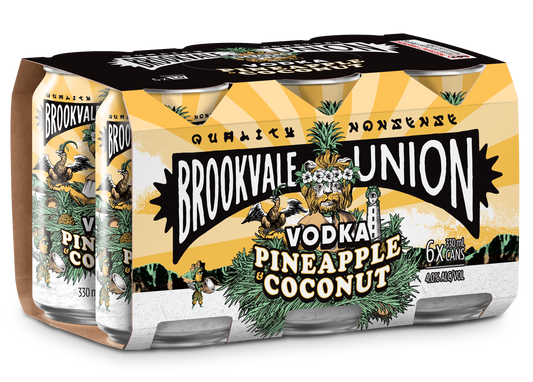 Brookvale Union Pineapple Coconut 4% 6 PK Cans 330ml