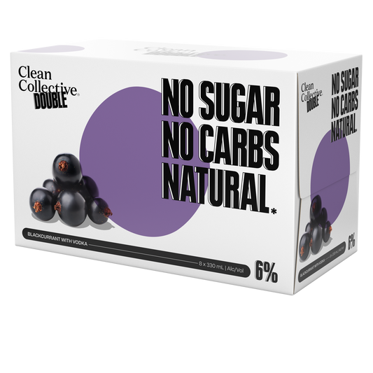 Clean Collective Double Blackcurrant with Vodka  6%  8 Pack Cans 330ml